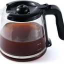 12-Cup Replacement Glass Carafe, Compatible with Mr. Coffee (#RF, LM, PC and SC Series - Black Handle)