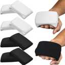 Sunnyray 4 Pairs Knuckle Guards for Boxing Gel Hand Guard Protection Knuckle Pads for Under Hand Wraps Muay Thai Kickboxing MMA Combat Sports Men Women (Black White)