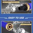 2026 Upgraded Jet Nozzle Power Washer for Garden Hose, 2-In-1 High Pressure Wand with 2 Different Nozzles and Quick Connectors, High Pressure Washer Tools For Patio Car Window Pet Washing (blue)