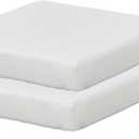 SAMTY Patio Chair Cushions Non Slip Bottom Chair Pad with Ties Set of 2 Waterproof Square Outdoor Seat Cushion Replacement for Garden Swing Furniture 18x18 Inch, White