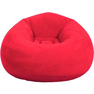 Beanless Bag Inflatable Chair, Air Sofa Outdoor Inflatable Lazy Sofa Chair No Filler,Washable Couch Bean Bag Chair Folding,for Organizing Plush Toys Or Memory Foam (Red)