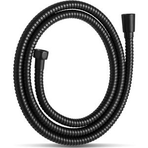 OFFO Shower Hose, Kink Free Stainless Steel Shower Hose Attachment Electroplating Handheld Shower Head Hose Flex Hoses Extension with Brass Insert & Nut for Pet Bathing Cleaning 80 in, Matte Black