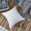Oubonun 24x24 Square Pillow Inserts (Set of 2) - 100% Cotton Cover - Decorative Interior Sofa Pillow Pair - White, 2 Count