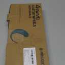 HOLKIE Caster Wheels 3 inch Locking Casters Set of 4, Threaded Stem 3/8" -16 x 1-1/2" (Diameter 3/8", Length 1-1/2") Swivel Heavy Duty Castors Gray