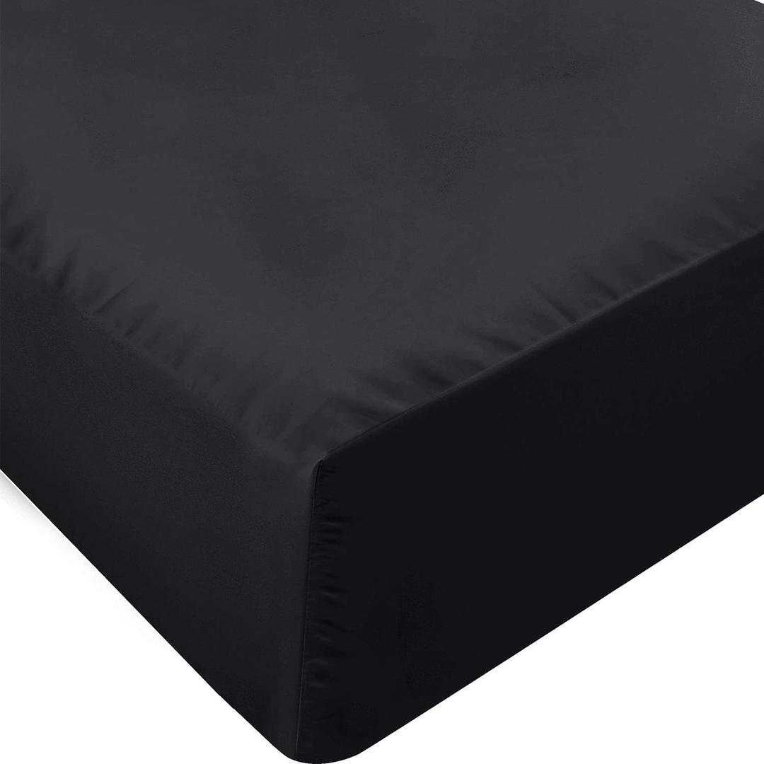 Bedding Twin Fitted Sheet - Bottom Sheet - Deep Pocket - Soft Microfiber - Shrinkage and Fade Resistant - Easy Care -1 Fitted Sheet Only 