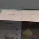 SALKING Essential Oil Diffuser (Set of 2), 100ml Small Aromatherapy Diffuser with Auto Shut-Off, Ultrasonic Diffusers for Essential Oils, Cool Mist Humidifier with Warm White Lights, for Office Home