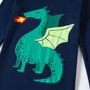 Family Feeling Kids & Toddler Boys Pajamas 2 Piece Pjs Set 100% Cotton Sleepwear (Dragon/Dragon/F1)