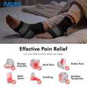 6 Pairs Plantar Fasciitis Socks for Men & Women, Ankle Brace Compression Socks with Arch Support for Achilles Tendonitis, Heel Pain, Swelling & Arthritis Relief, Black, Large