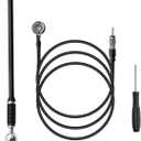 Anina 16 Inch Marine Radio Antenna for Pickup Truck Boat ATV UTV RV Motorcycle Tractor Top/Side Mount Rubber Duck Flexible Antenna Aerial Mast Optimized Radio FM/AM Reception (Black)