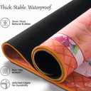 Virora Orange Mahjong Mat with Rules, American Mahjong Mat, 3MM Non-Slip Rubber Noise Reduction Mah-jongg Mat, 32.7x32.7in Rolled No Creases Waterproof Mahjong Table Cloth for Mah Jong
