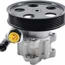 ECCPP Power Steering Pump with Pulley for Audi A4 2005-2009 L4 2.0L Convertible/Sedan for A4 2007 L4 2.0L Sedan Sedan Power Assist Pump for 21-5352