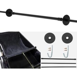 Wolfwo Dump Trailer Tarp Retention Bar, 100” Extension Tarp Retention Bow Cross Pull Bar with Waterproof Coating, Anti-Sail Tarp Retention Bow, and 2 Lockdown J-Hooks