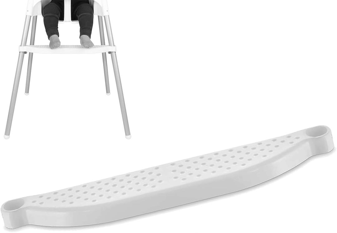 Generic High Chair Foot Rest, Adjustable, Polypropylene (PP), Non-Slip, Compatible with IKEA Antilop HighChair (White)