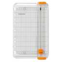 Fiskars SureCut Portable Paper Trimmer, 9" Cut Length for Cardstock and Photos, Fits in 3-Ring Binder for Travel, 10 Sheet Cutting Capacity, 9" Rail, Orange