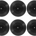 12 Inch Blank Vinyl Records Decor, 6PCS Fake Records Vintage Decorations Faux Vinyl Record Wall Display Retro Vinyl Records for Music Party Studio Home Room Wall Decor DIY Project