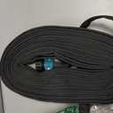 Hourleey Flat Soaker Hose 100 FT for Garden, 100' (50FT x 2) Linkable Consistent Drip Irrigation Hose, Leak-free Dual-layer Design Saving 80% Water Garden System Water Hose with Holes