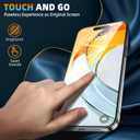 Unbreak Top 9H+ Glass for iPhone 16 pro Screen Protector 12FT Military Armor Shatterproof + Longest Durable, 1:1 Full-Coverage Tempered Glass, Auto-Align Fit Bubble-free, 2-Pack (HD clear)