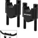 7/8" handlebar risers Motorcycle Handle Bar 22mm Bars 30mm Height Aluminum Alloy Riser Compatible with Kawasaki Honda Suzuki ATVs Dirt Bike Yamaha TW200 (Black, 7/8 inch (22mm))