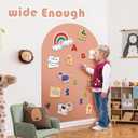 Magnetic Wall Decal Arch: 31" x 39" Magnetic Chalk Board Sticker -for Kids & Playroom（Milk Tea）
