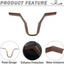 Lcojicep Fit forTesla Model 3 2017-2021 Center Control Steering Panel Decorative Frame Protection Cover Inner Trim (Pear Wood Grain)