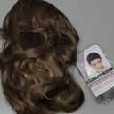Sallcks Womens Short Brown Wig with Side Bangs Mid Length Natural Wavy Synthetic Hair Wig for Daily Party Halloween