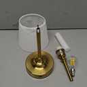 Cordless Table Lamp Rechargeable Gold - 1 Pack Brass 4000mAH Battery Operated Lamp for Decor, 3000K Stepless Dimming Touch Control Wireless Lamp for Bedroom, Dining Table, Counter, Living Room