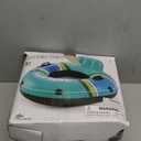 Jasonwell Inflatable River Tube Float - Heavy Duty River Float Pool Floats Lake Premium Water Tubes for Floating Recreational River Raft Lounge Floaties with 2 Cup Holders for Adult (Large, Cyan)