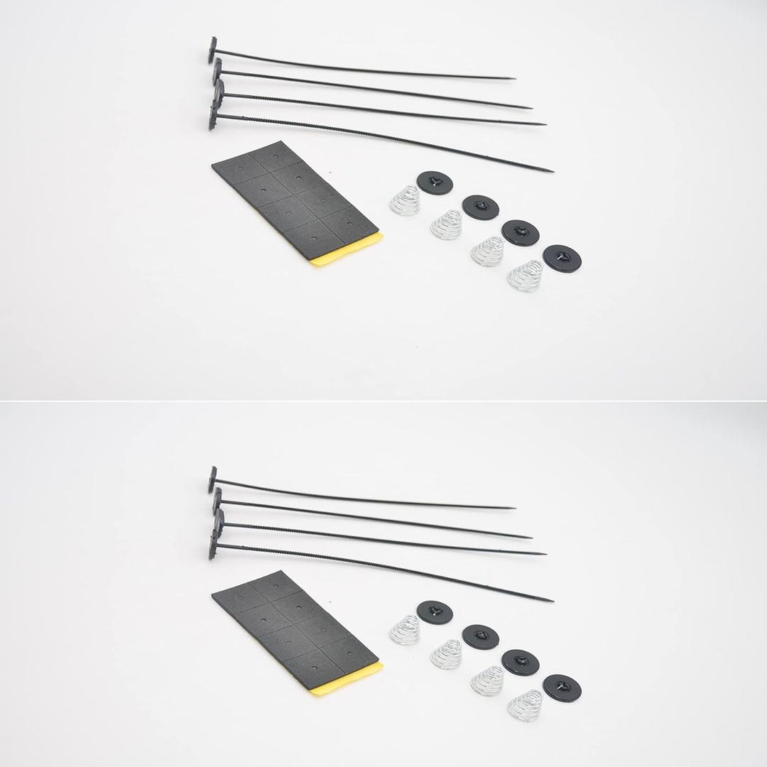 NC Universal Fan Mount Kit for 7 9 10 12 14 16 Electric Slim Fan Plastic Push Through Radiator Tie Strap (2 Pack)