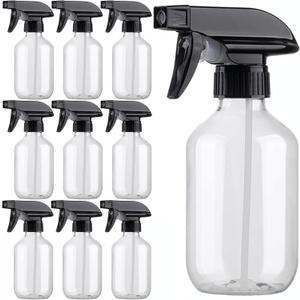 10 Packs Spray Bottle,10 Oz/300ml Fine Mist Water Spray Bottles, Plastic Refillable Containers with Adjustable Nozzle for hair, pets, plants, cleaning