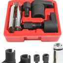 O2 Sensor Socket,Automotive Tool Oxygen Sensor Socket Set Wrench Remover Tool and Thread Chaser Set,Car Accessories O2 Oxygen Sensor Socket Set for Removing and Install Oxygen Sensors