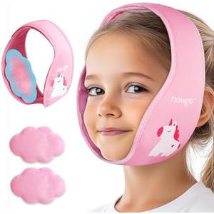 NEWGO Tonsillectomy Ice Pack for Kids, Wisdom Teeth Ice Pack Head Wrap for Kids Tonsil Recovery, Cavities, Tooth Extraction Pain Relief - Pink