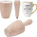 BENECREAT 7.8 x 3.2 inch Cup Pottery Mold, Wood Cup Pottery Mold, Pottery Shaping Tool for DIY Pottery Cup Ceramic Cup Mug Vase Art Making