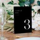 JINMURY Black Wedding Table Numbers 1-10 with Stands, 5"x7" Black Acrylic Table Numbers with White Font, Perfect for Wedding Party Reception(1-10, 5"x7")