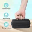 Nelko Genuine Case Compatible P21 Label Maker, Compatible with Most Mini Label Printers, Holder for Labeler Makers Printer & Labeling Tapes, Box with Mesh Pocket for Batteries Accessories (Case Only) (Black)