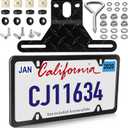 Oyviny Trailer License Plate Bracket Holder Frame Kit for Boat ATV UTV RVs Trucks Utility Trailer, Universal Stainless Steel Car Tag Frame Trailer Light Bracket with Mounting Hardwares