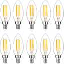 Raheem E14 LED Bulb, Dimmable, 110v 300 Lumens 2700k 40w Equivalent, Best Replacement for Halogen and Incandescent Bulb, Candelabra LED Bulbs, 10 Pack (Warm White)