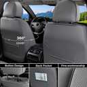 Coverado Universal Seat Covers Front, 2-Pack Universal Seat Covers for Cars, Waterproof Nappa Leather Car Seat Covers with Head Pillow, Auto Protectors Fit for Most Sedans SUV Pick-up Truck-Gray