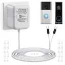 AC 24V Doorbell Transformer, C Wire Adapter Compatible with Ring Video Doorbell, 16.4 FT Cable Transformer Power Supply Compatible with Eufy, Nest, Thermostat, UL Certification Plug in Adapter