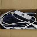 Sunbeam Royal Ultra Fleece Heated Electric Blanket Full Size, 84" x 72", 12 Heat Settings, 12-Hour Selectable Auto Shut-Off, Fast Heating, Machine Washable, Warm and Cozy, Indigo