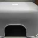 SpaceTime Extra Large Litter Box with High Sides,XL Low Entry Multi Cat Litter Pan for Kittens,Jumbo Litter Boxes for Big Cats,Anti-Splashing Cat Boxes for Indoor Cats,Open Top,Easy to Clean (Grey)