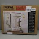 OKPAL 20 x 24 Inch Black Bathroom Mirrors for Over Sink, Rounded Rectangle Black Bathroom Vanity Mirror, Beveled Framed Mirror for Wall, HD Glass, Anti-Rust Aluminum Alloy Mirror