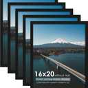 16x20 Picture Frames 5 Pack, Black Poster Frames for Horizontal or Vertical Wall Mounting