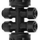 Garden Hose No Leaking for Watering And Kalolary 4PCS 1/2'' to 1/4'' Barbed Tee Quick Connector, Push-to-Fit Drip Irrigation Fittings Anti-leak Locked Splitter Fitting for Irrigation Tubing with 6-Way Connector& 6 Plugs