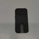 SURITCH for iPhone 15 Case with Magnetic Camera Slide Cover and Adjustable Kickstand, Compatible with MagSafe, Shockproof Bumper Case Slim Protective Cover 6.1 Inch, Black