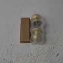 Brushed Gold Flat Ball Door Knob with Keys and Lock, Keyed Entry Round Design Doorknob for Front/Entrance Doors, Satin Brass Finish (1 Pack)