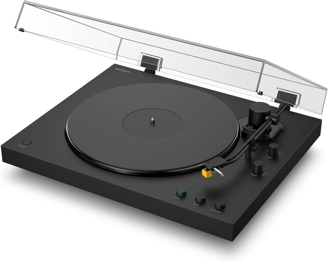 Sony PS-LX5BT Premium Wireless Bluetooth Turntable (2026 Model) : Fully Automatic Belt Drive Vinyl Record Player with Built-in Phono EQ and Included Audio Cable, Black | Aptx, Aptx Adaptive, Built-in Phono Eq, USB-B Output, 33/45 Rpm, Aluminum Platter, Rca Cable Incl, Black, (2026 Model)