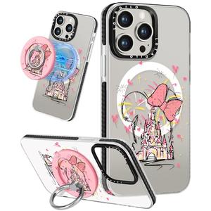 Lotadilo Cute Case for iPhone 15 Pro for Women Girls - Funny Castle Design Compatible with Magsafe Magnetic Ring Holder Kickstand Fashion TPU Phone Covers for iPhone 15 Pro Phone Case