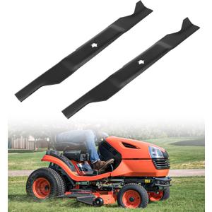 ELITEWILL 405380 2pcs Lawn Mower Blades Mulching Blade Fit for Most 46 Inch Craftsman Husqvarna Poulan Lawn Mower Parts Replaces OEM#: 405380,532405380,PP21011,Black