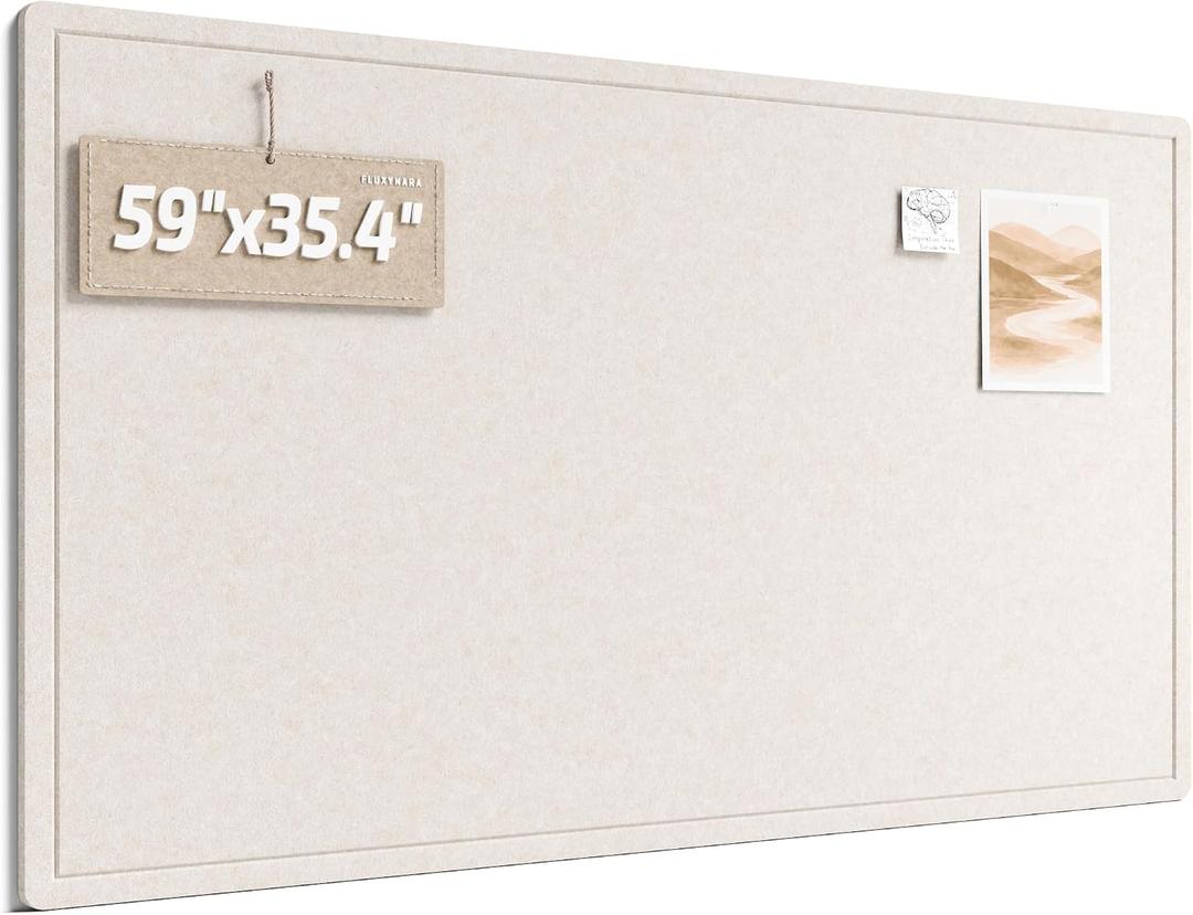 Felt Bulletin Board, 59" x 35.4", Oatmeal