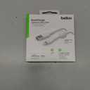 Belkin BoostCharge Braided Lightning Cable - 6.6ft/2M - MFi Certified Apple iPhone Charger USB to Lightning Cable 6ft - iPhone Cable - iPhone Charger Cable - Apple Charger - USB Phone Charger - White